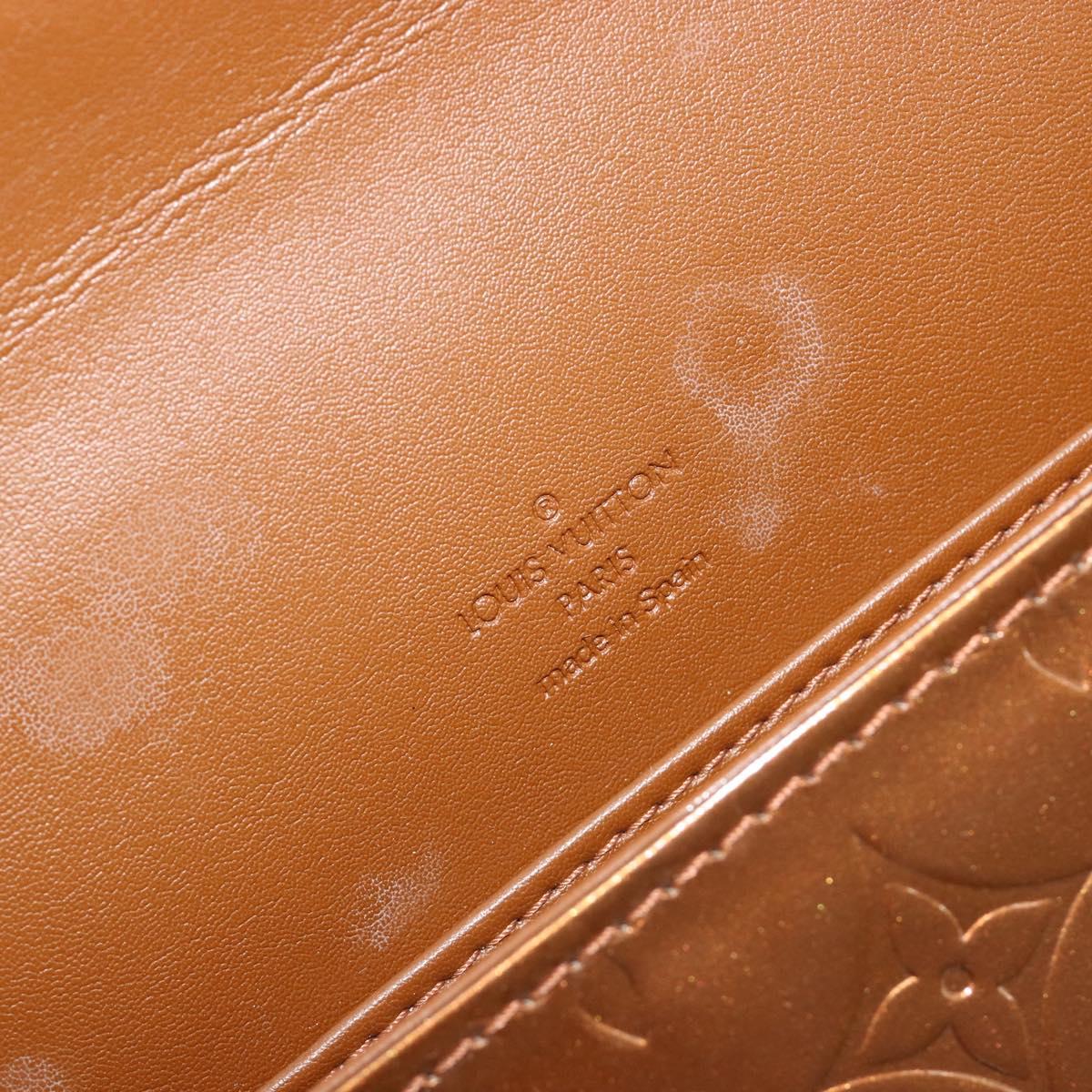 LOUIS VUITTON Monogram Vernis Thompson Street Bag Bronze M91124 LV Auth BA13035