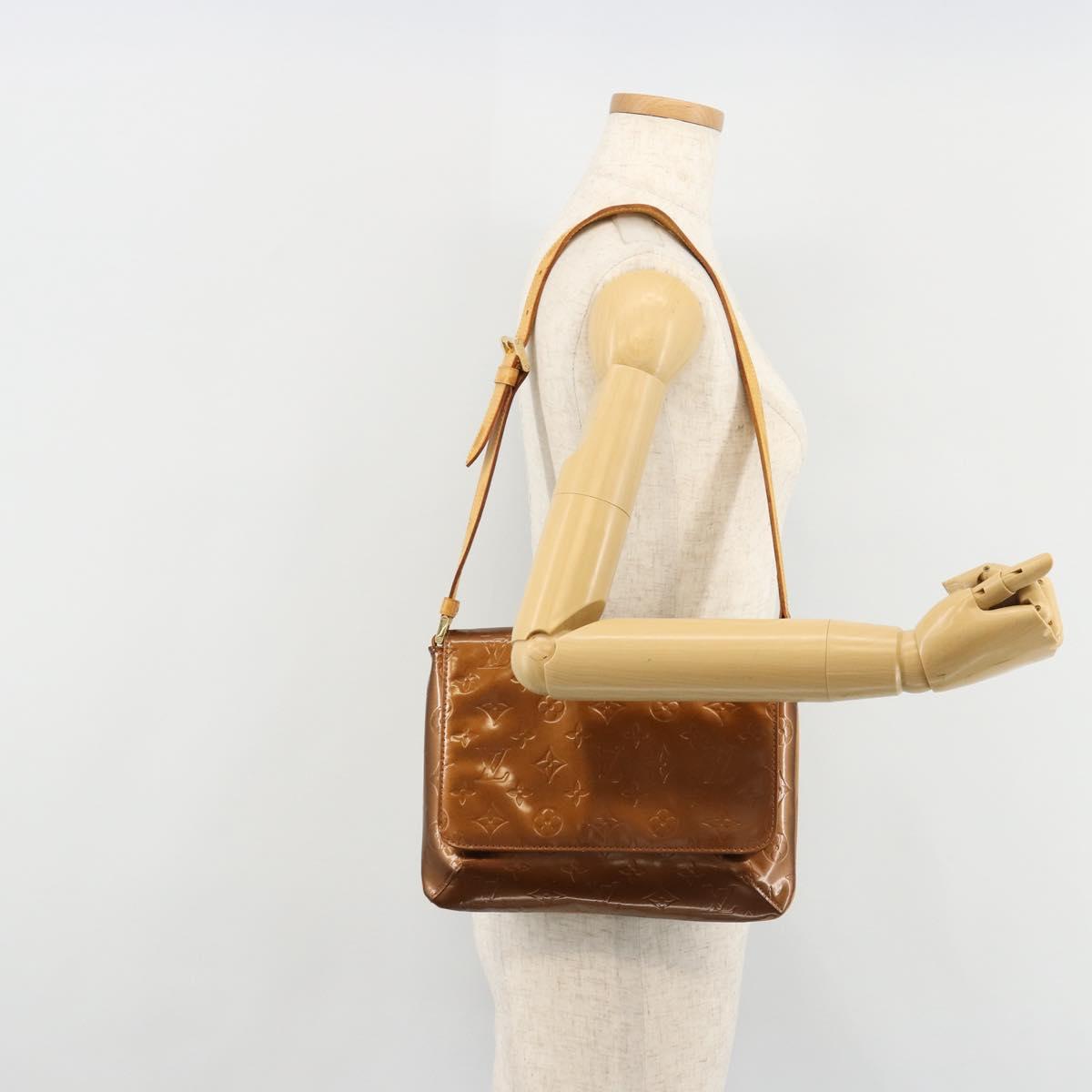 LOUIS VUITTON Monogram Vernis Thompson Street Bag Bronze M91124 LV Auth BA13035
