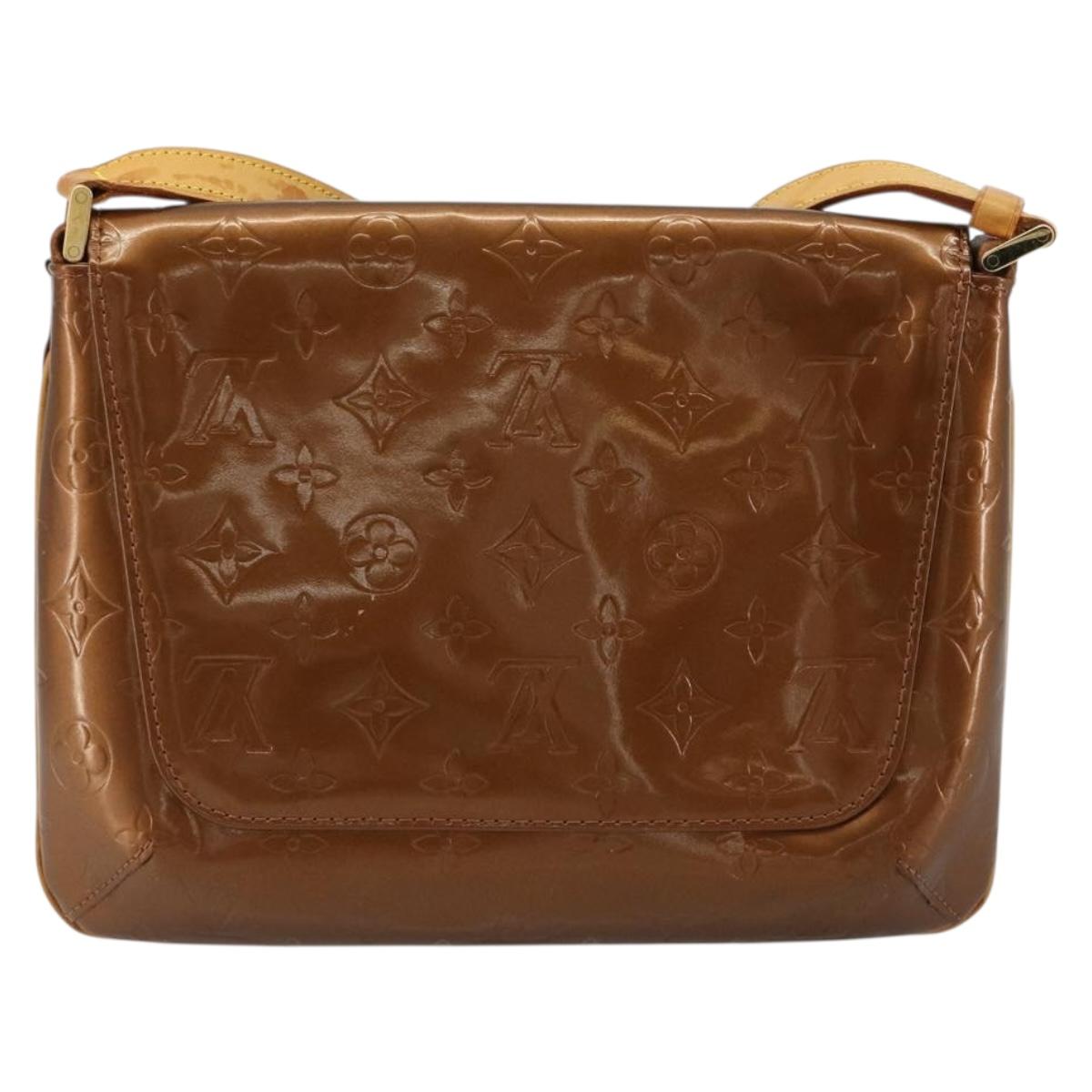 LOUIS VUITTON Monogram Vernis Thompson Street Bag Bronze M91124 LV Auth BA13035