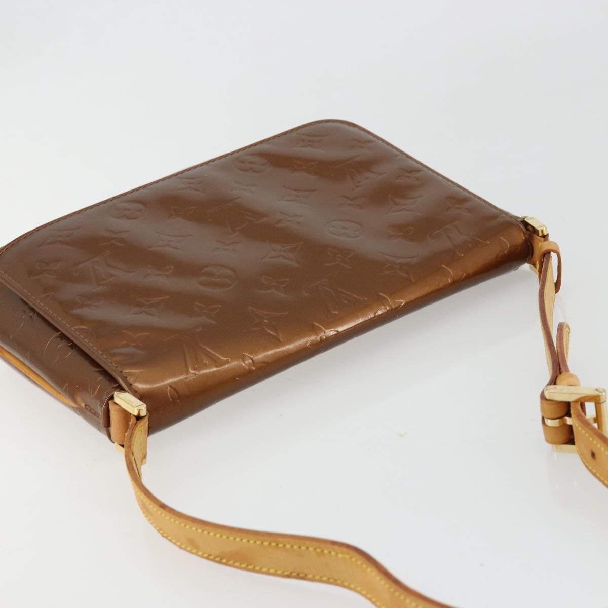 LOUIS VUITTON Monogram Vernis Thompson Street Bag Bronze M91124 LV Auth BA13035