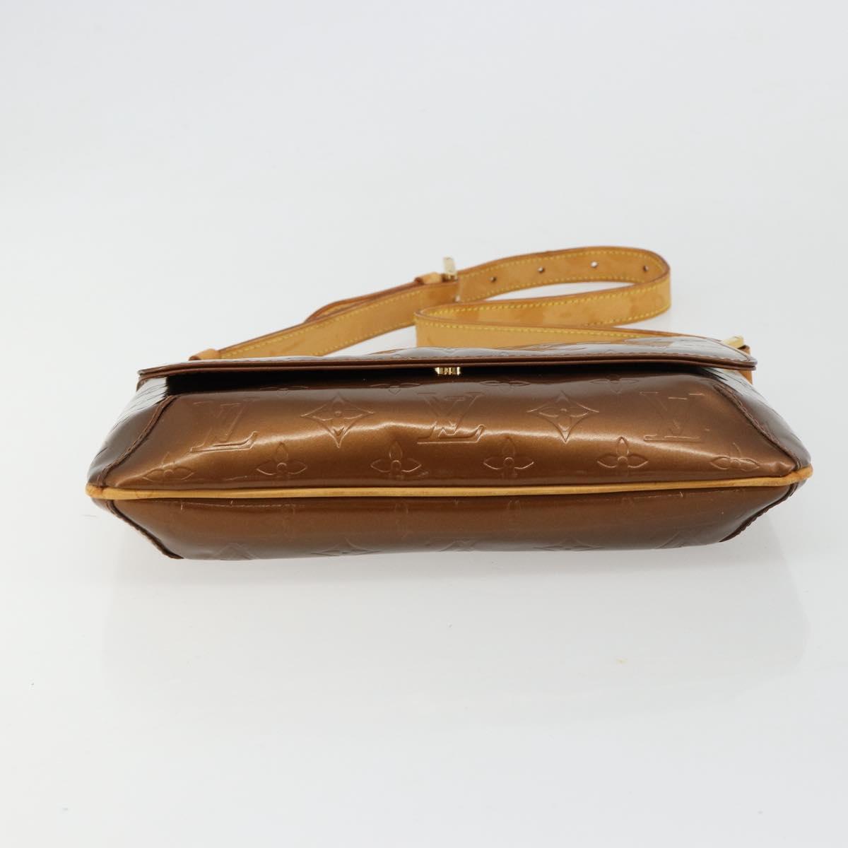 LOUIS VUITTON Monogram Vernis Thompson Street Bag Bronze M91124 LV Auth BA13035