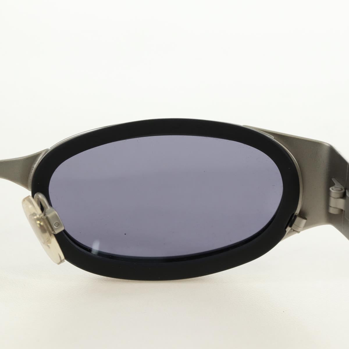 CHANEL COCO Mark Sunglasses metal Silver CC Auth BA13043M