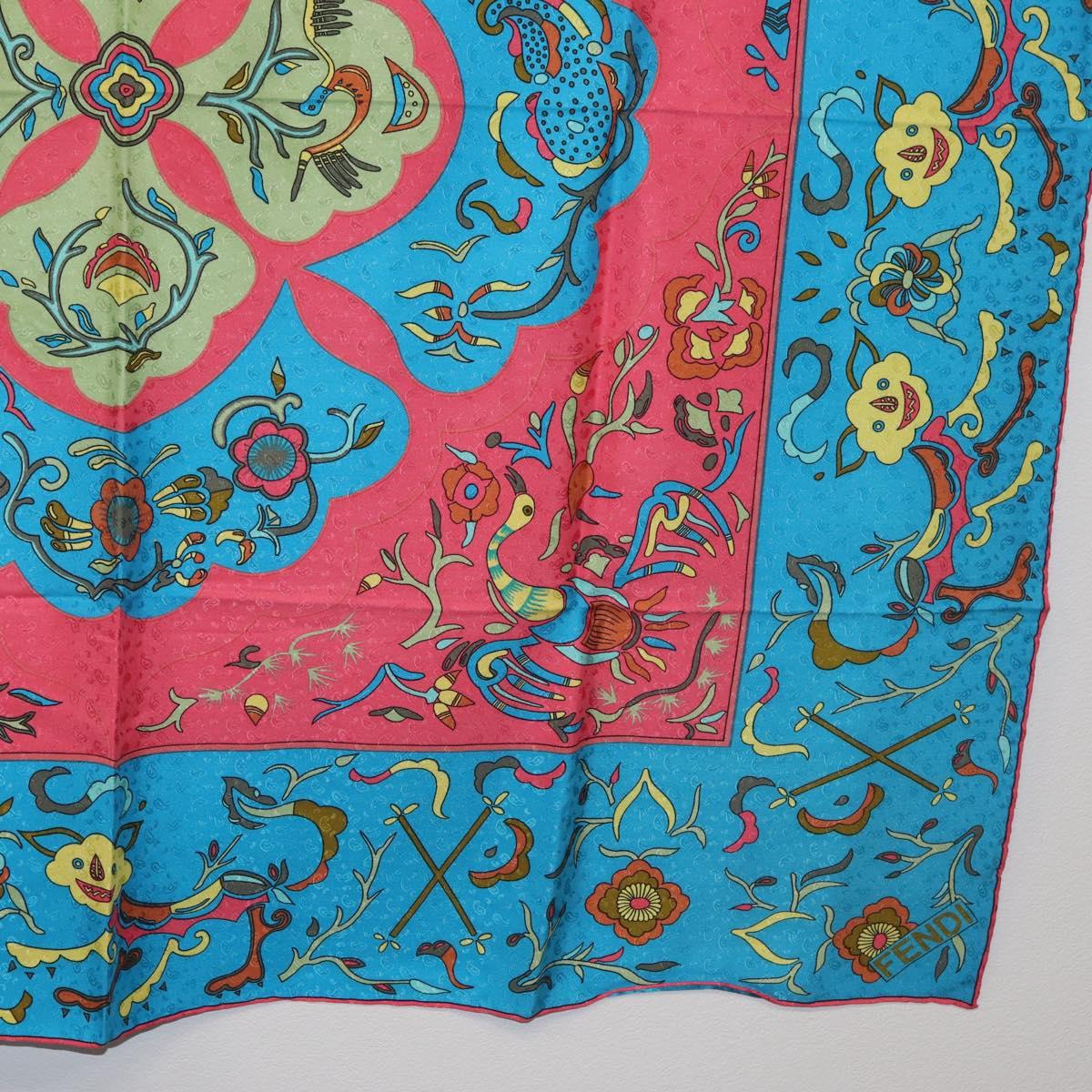 FENDI Scarf Silk Black Auth BA13048A