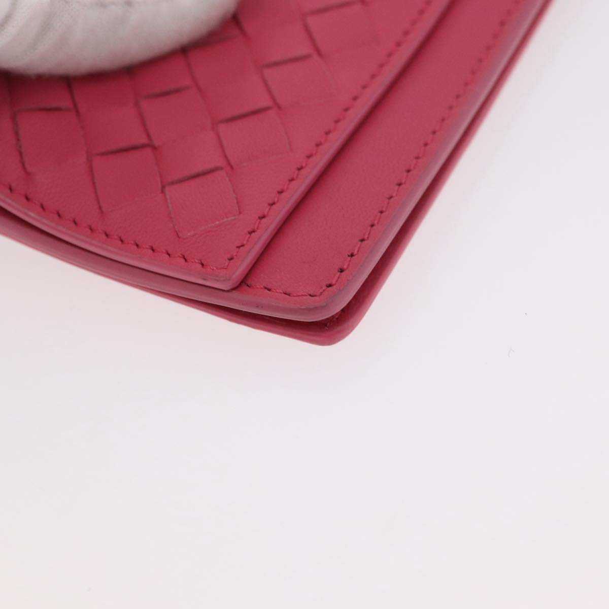 BOTTEGA VENETA INTRECCIATO Wallet Leather 2 Set Yellow Pink Auth BA13054