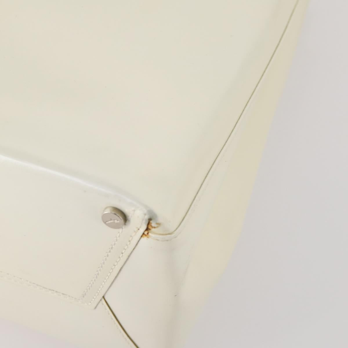 Salvatore Ferragamo Gancini Shoulder Bag Leather 2 Set White Beige Auth BA13060