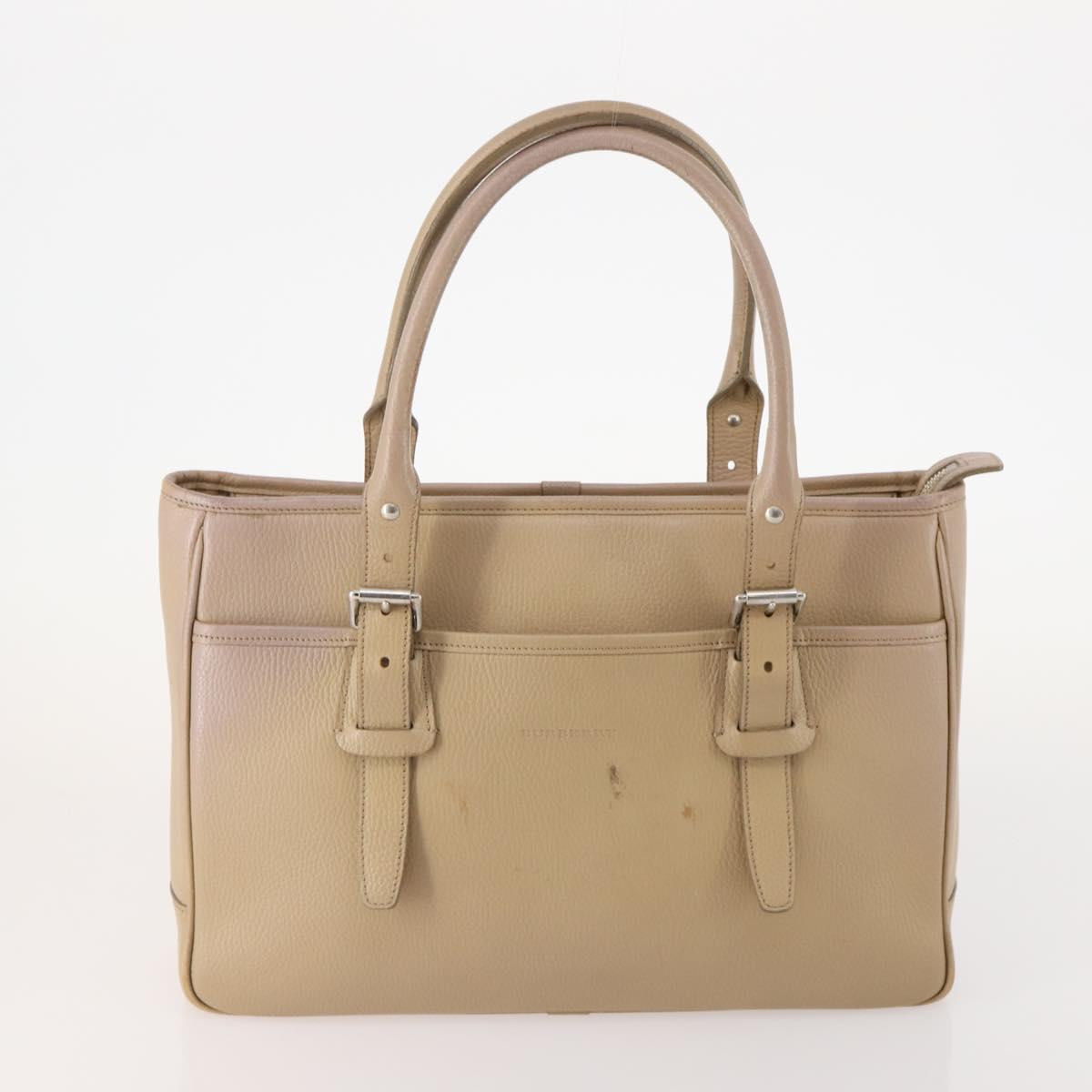 BURBERRY Shoulder Bag Leather plastic 2 Set Beige Brown Auth BA13064