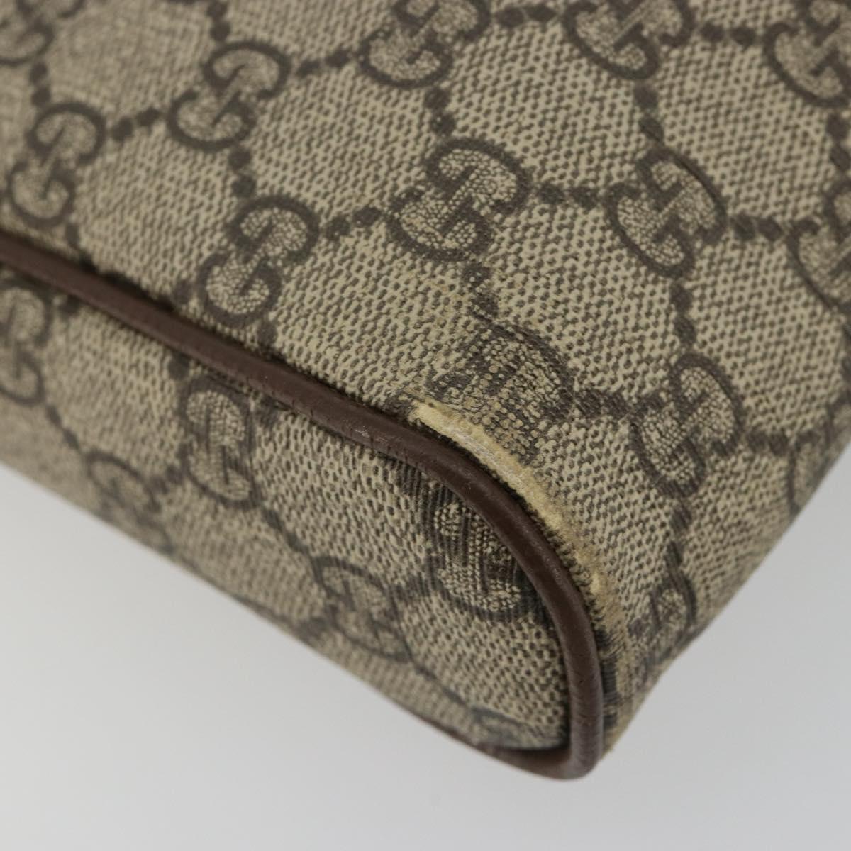 GUCCI GG Supreme Web Sherry Line Shoulder Bag PVC Beige Gold 547926 Auth BA13068