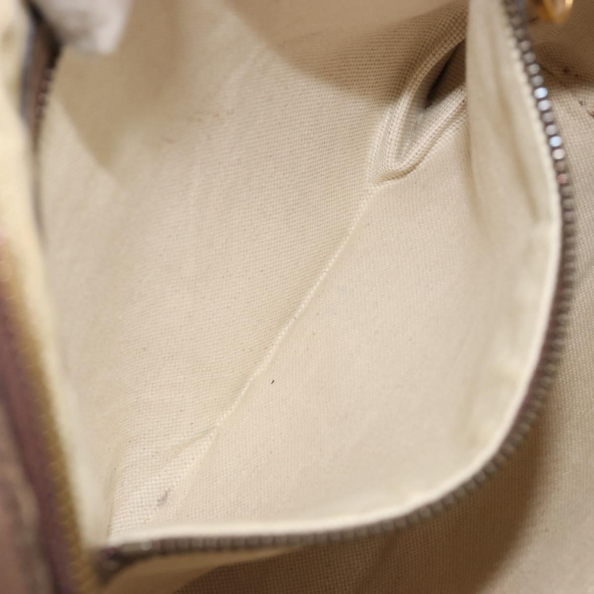 GUCCI GG Supreme Web Sherry Line Shoulder Bag PVC Beige Gold 547926 Auth BA13068