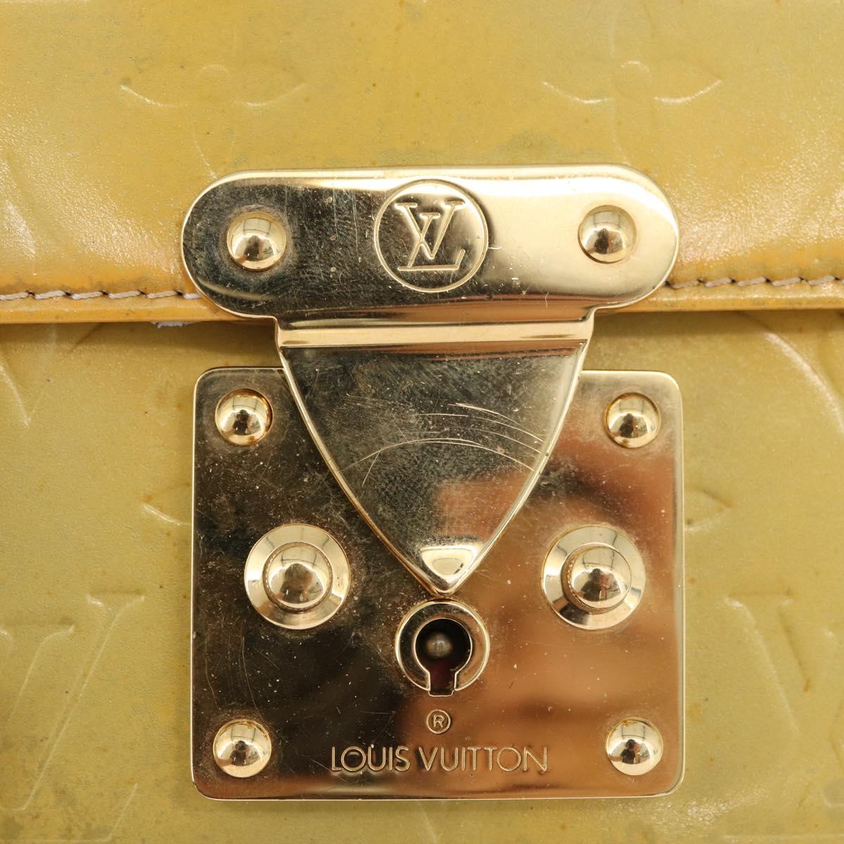 LOUIS VUITTON Monogram Vernis Spring Street Hand Bag Gris M91029 LV Auth BA13070