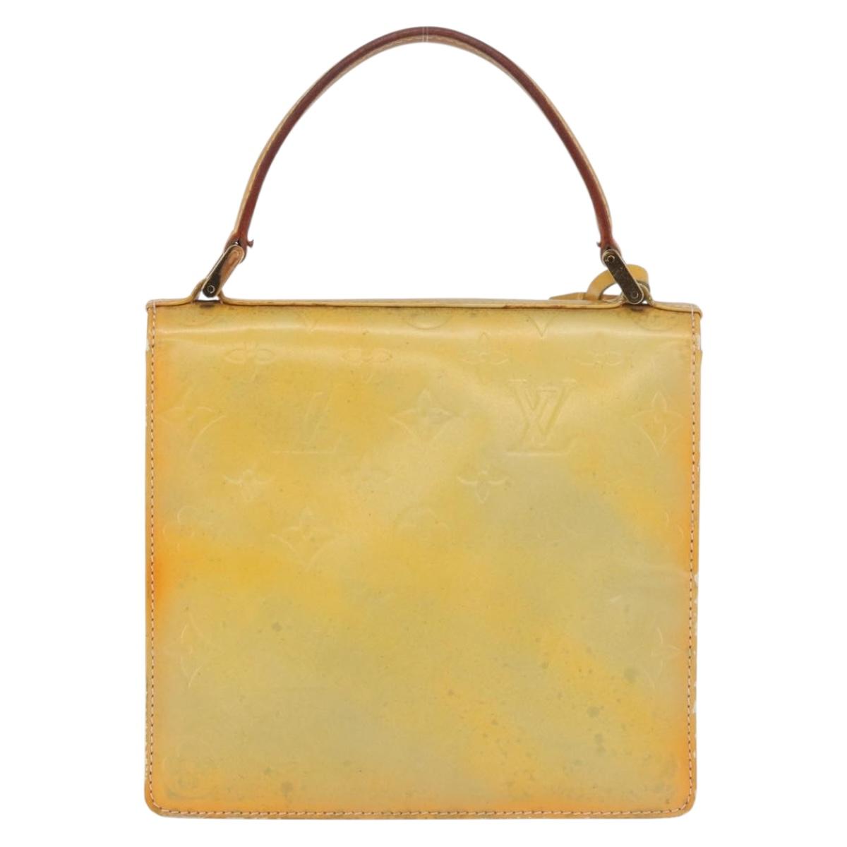 LOUIS VUITTON Monogram Vernis Spring Street Hand Bag Gris M91029 LV Auth BA13070