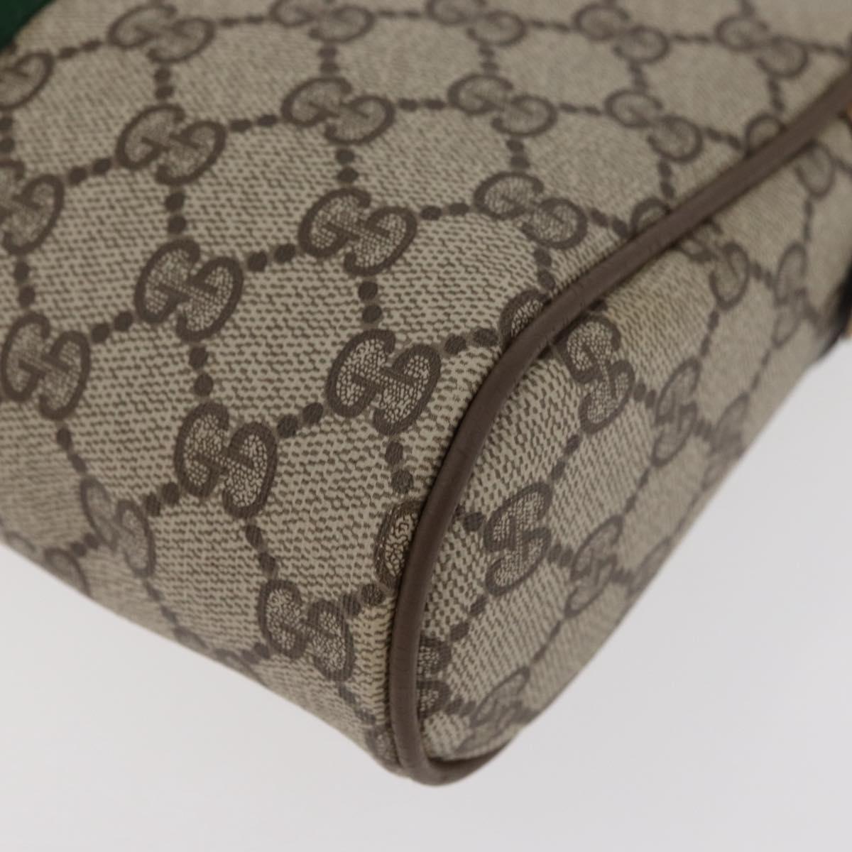 GUCCI GG Supreme Web Sherry Line Clutch Bag PVC Beige Red 89 01 012 Auth BA13074