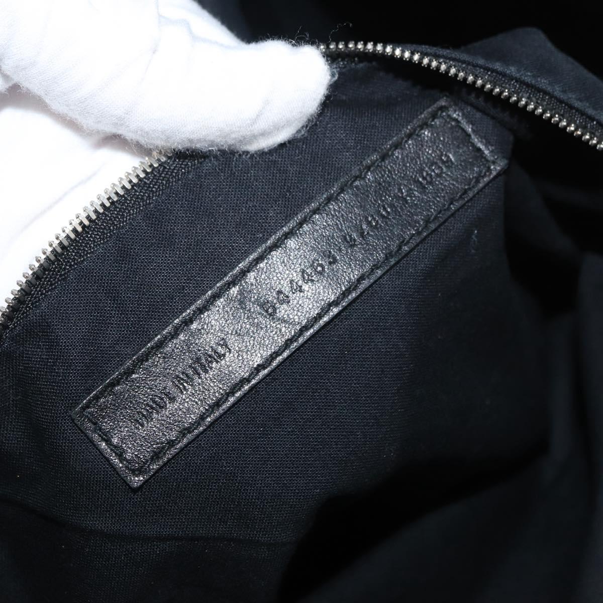 BALENCIAGA Tote Bag Canvas Beige Silver Auth BA13082