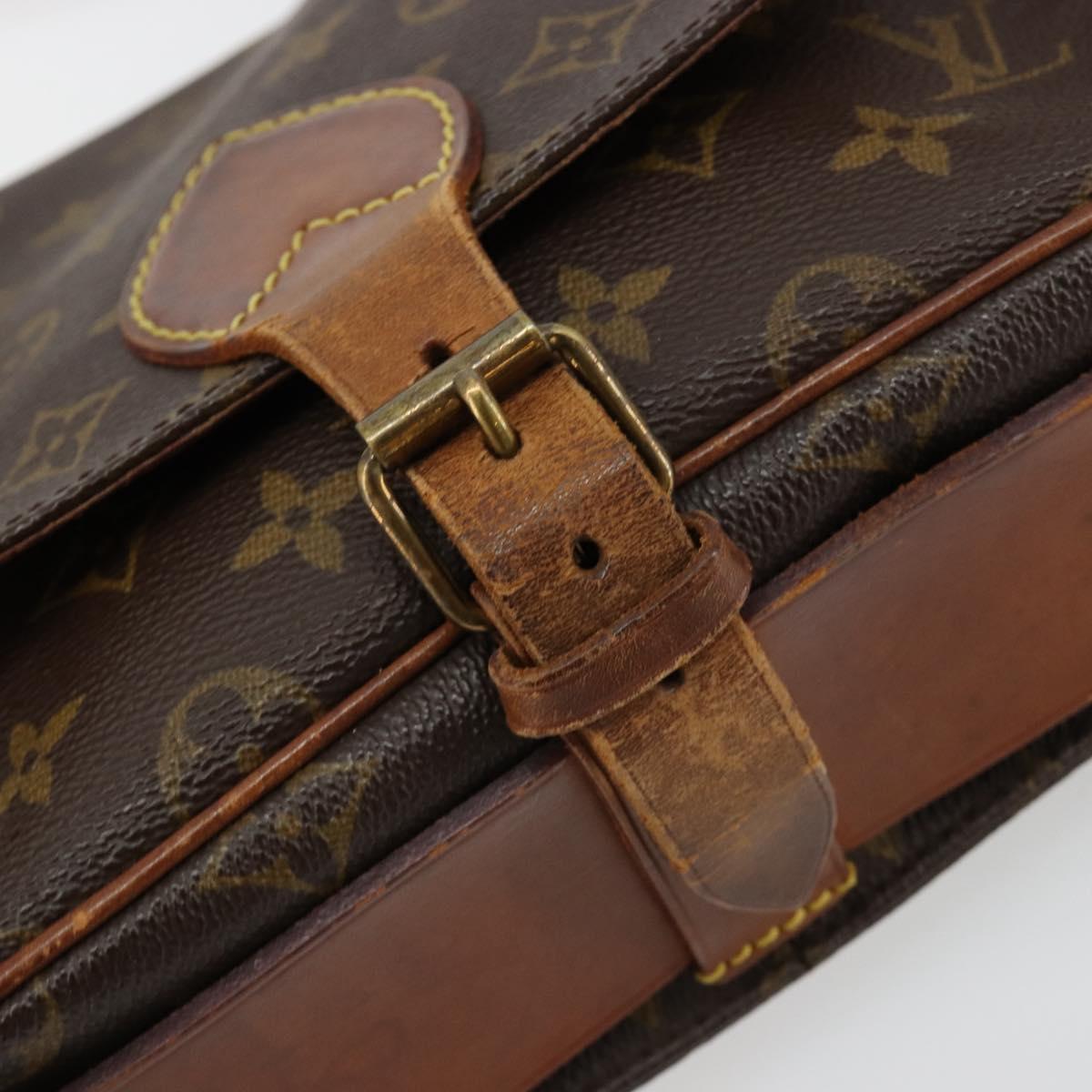 LOUIS VUITTON Monogram Cartouchiere MM Shoulder Bag M51253 LV Auth BA13085