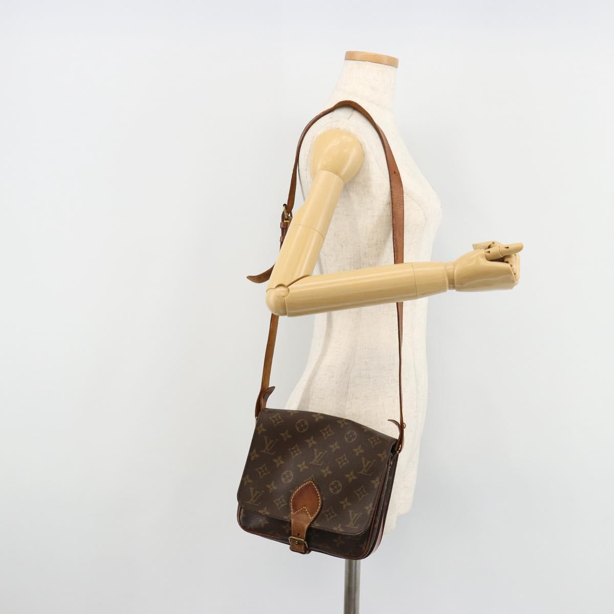 LOUIS VUITTON Monogram Cartouchiere MM Shoulder Bag M51253 LV Auth BA13085