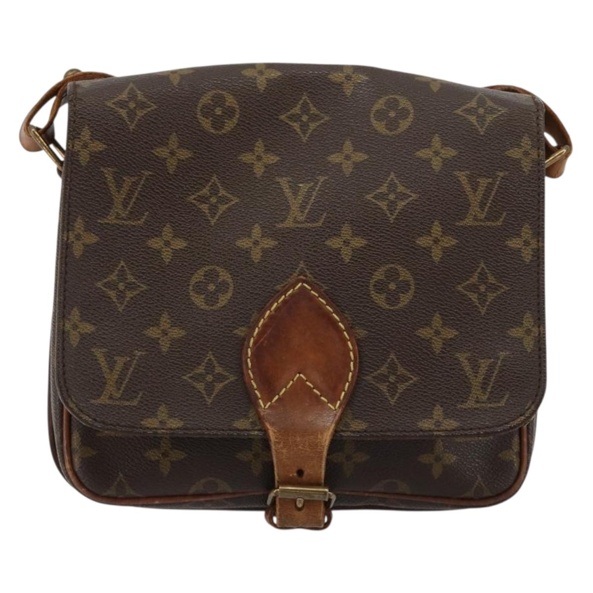 LOUIS VUITTON Monogram Cartouchiere MM Shoulder Bag M51253 LV Auth BA13085