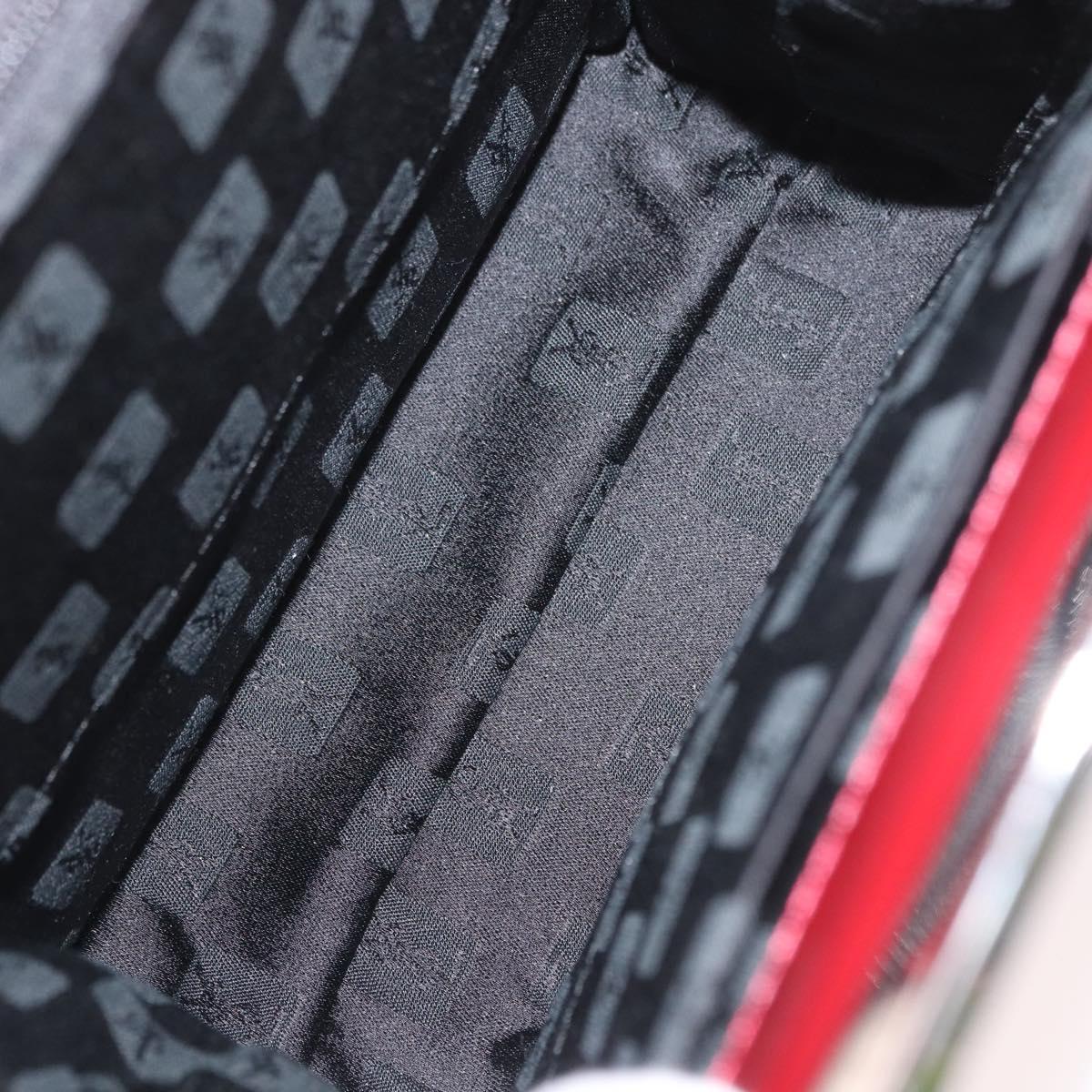 SAINT LAURENT Backpack Leather Red Silver Auth BA13087