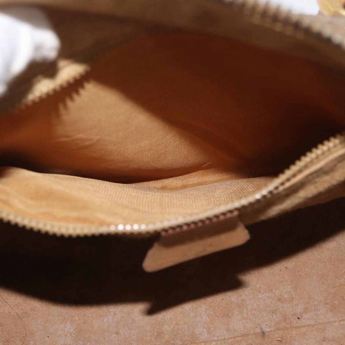GUCCI Micro GG Supreme Hand Bag PVC Beige Gold 67 02 4422 Auth BA13089