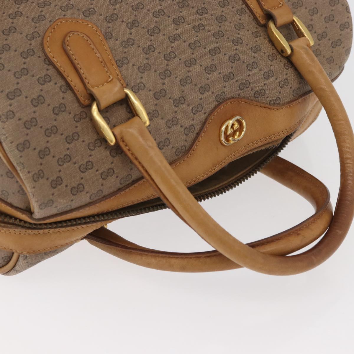 GUCCI Micro GG Supreme Hand Bag PVC Beige Gold 67 02 4422 Auth BA13089