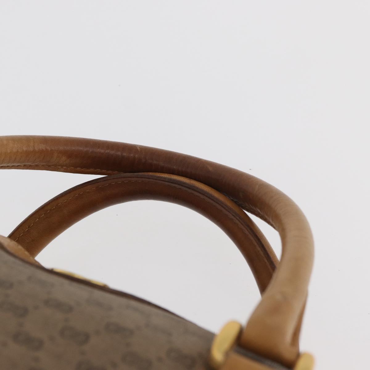 GUCCI Micro GG Supreme Hand Bag PVC Beige Gold 67 02 4422 Auth BA13089