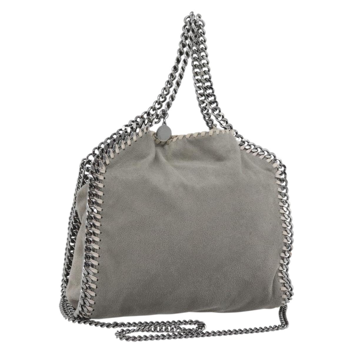 Stella MacCartney Chain Falabella Bag polyester 2way Gray 495151 Auth BA13093