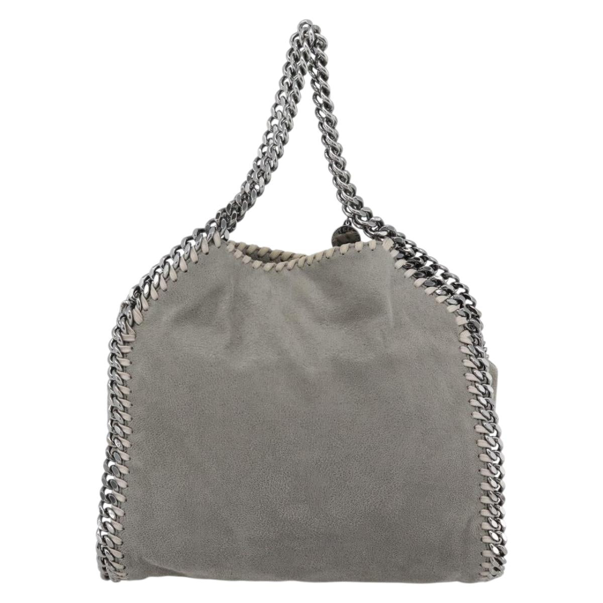 Stella MacCartney Chain Falabella Bag polyester 2way Gray 495151 Auth BA13093