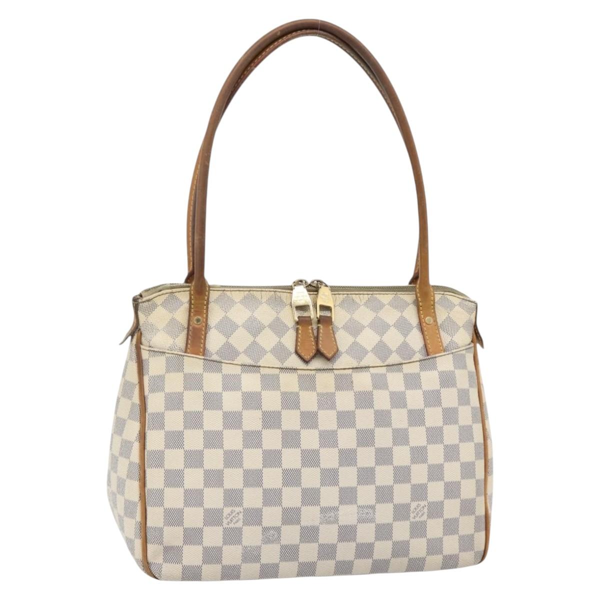 LOUIS VUITTON Damier Azur Figueri PM Shoulder Bag N41176 LV Auth BA13112