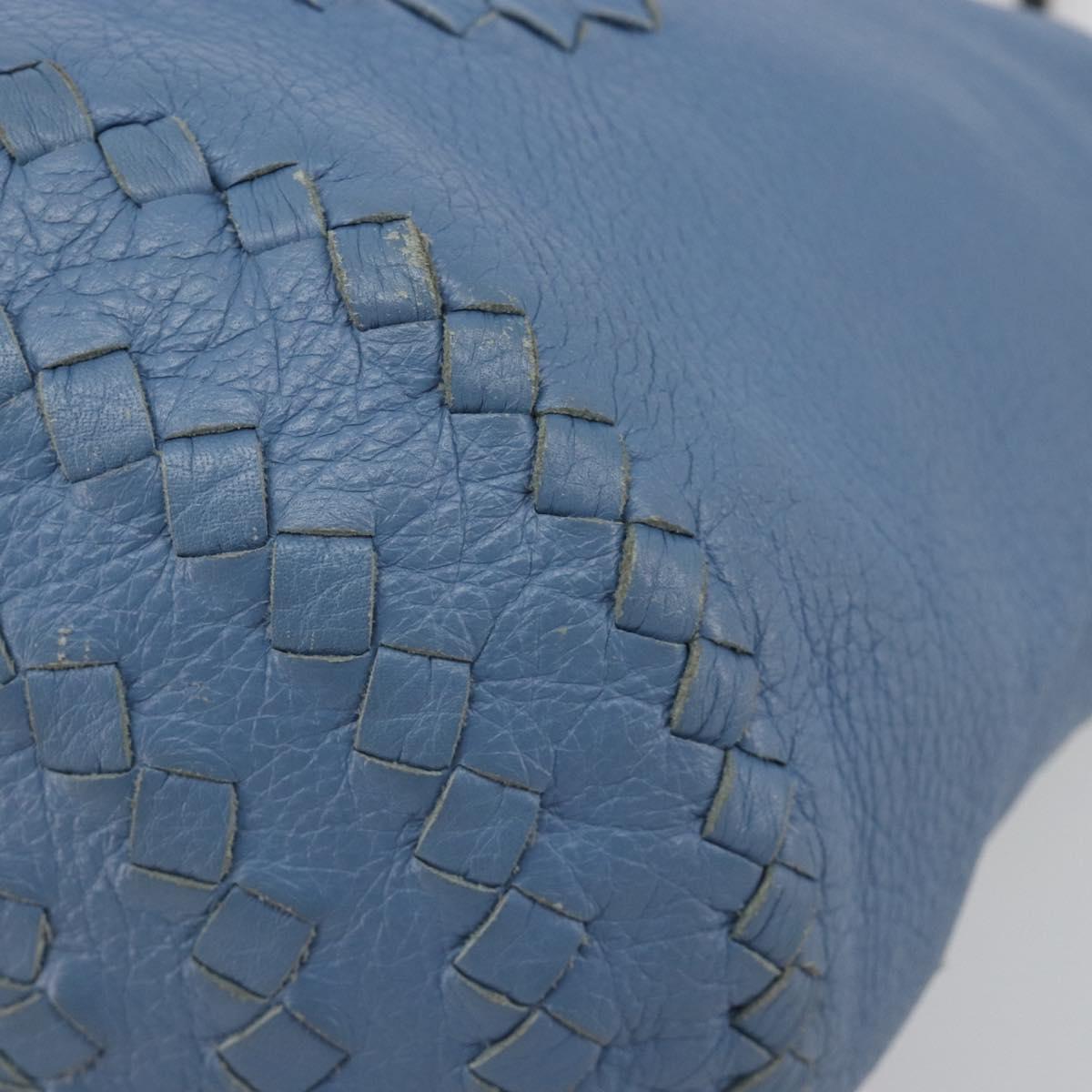 BOTTEGA VENETA INTRECCIATO Tote Bag Leather Blue 194900 Auth BA13123