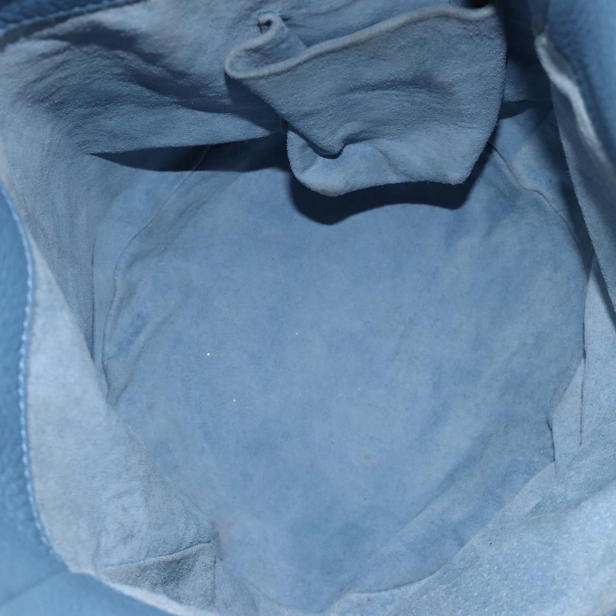 BOTTEGA VENETA INTRECCIATO Tote Bag Leather Blue 194900 Auth BA13123