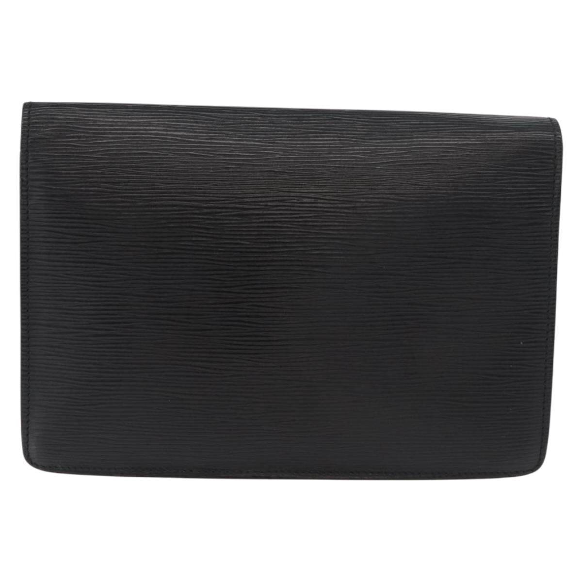 LOUIS VUITTON Epi Serie Dragonne Clutch Bag Black Noir M52612 LV Auth BA13129