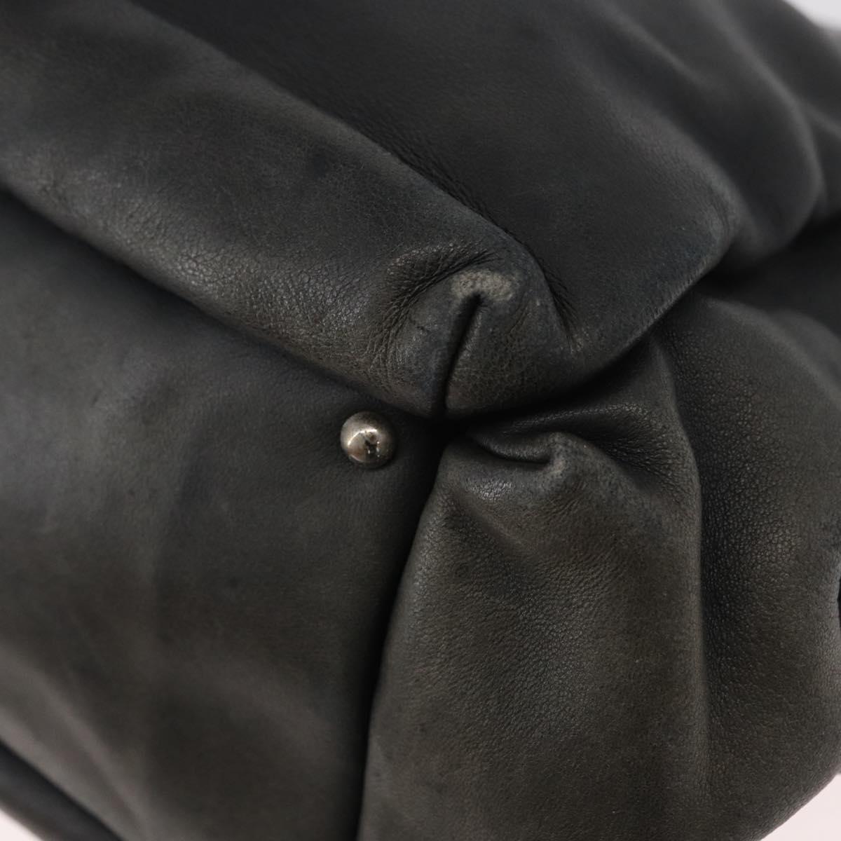 CHANEL Chain Shoulder Bag Lamb Skin Black CC Auth BA13139