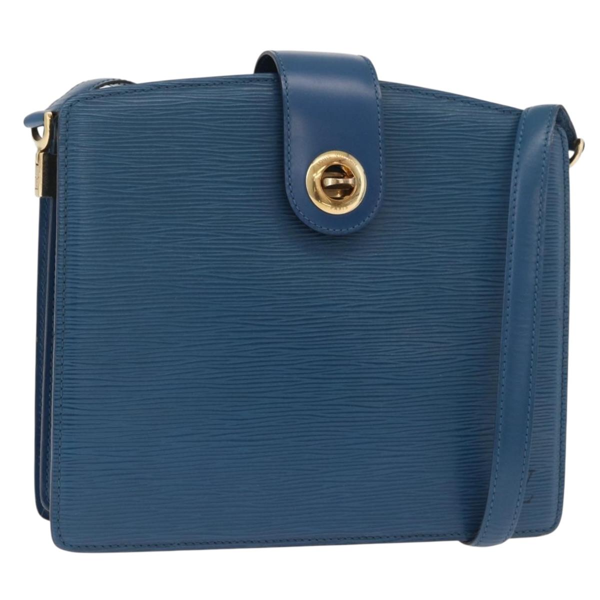 LOUIS VUITTON Epi Capuchin Shoulder Bag Blue M52345 LV Auth BA13140