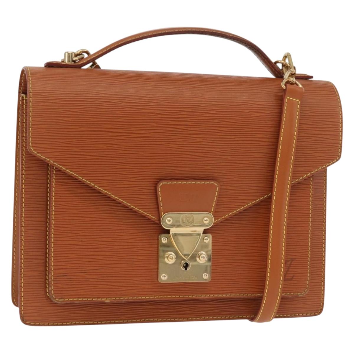 LOUIS VUITTON Epi Monceau 28 Hand Bag Zipangu Gold LV Auth BA13141