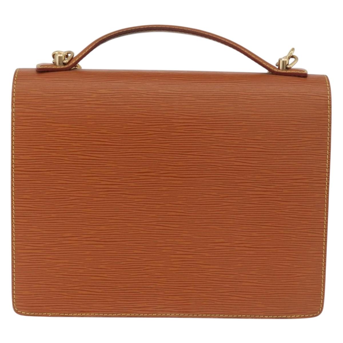 LOUIS VUITTON Epi Monceau 28 Hand Bag Zipangu Gold LV Auth BA13141