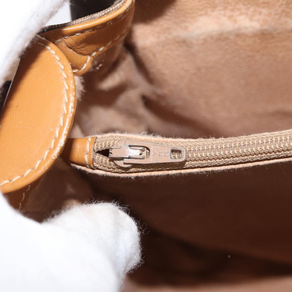 GUCCI Micro GG Supreme Shoulder Bag PVC Beige Gold Auth BA13145