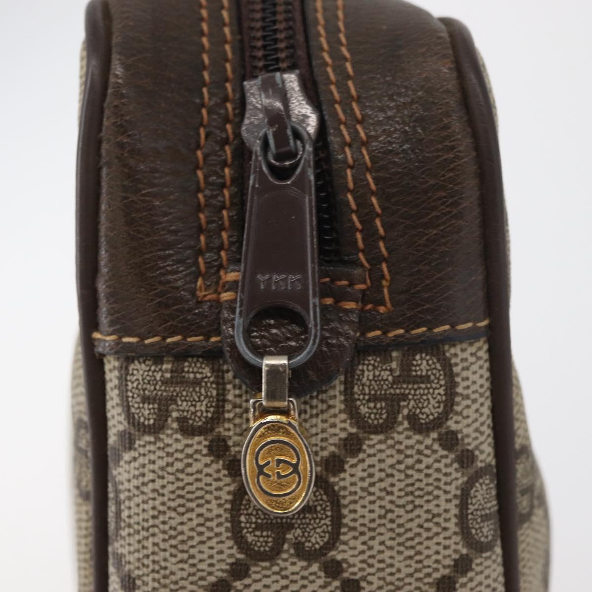 GUCCI GG Supreme Web Sherry Line Bag PVC Beige Red 32 014 3553 Auth BA13149