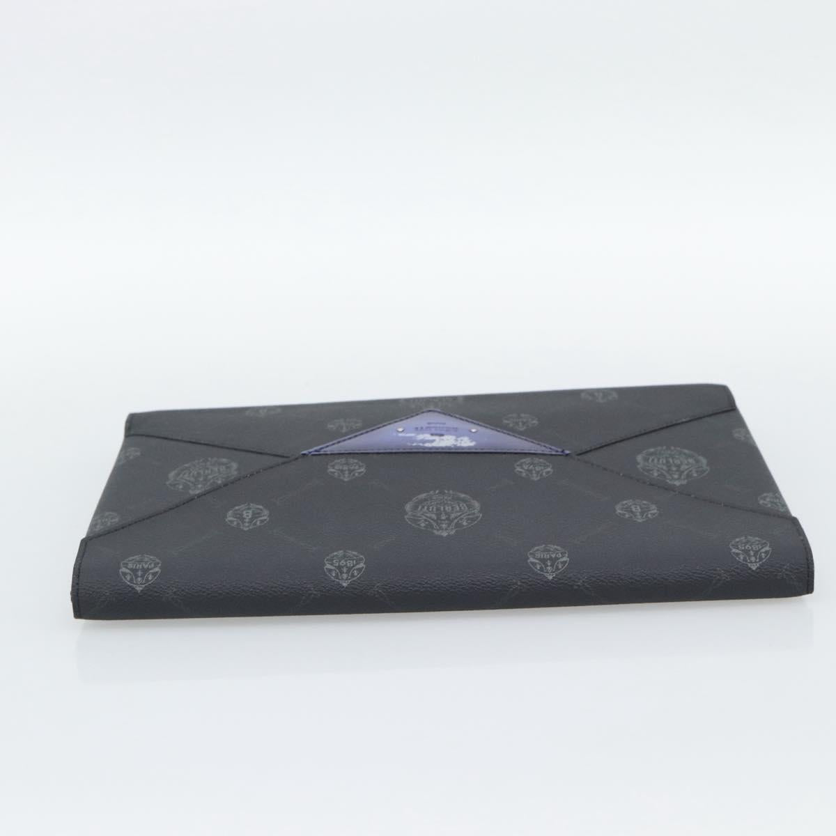 Berluti Clutch Bag PVC Black Silver Auth BA13162