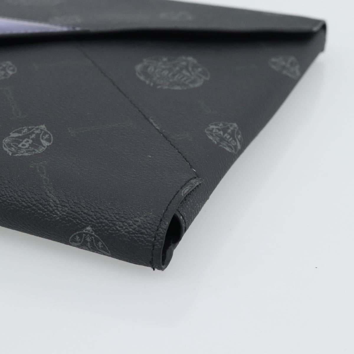 Berluti Clutch Bag PVC Black Silver Auth BA13162