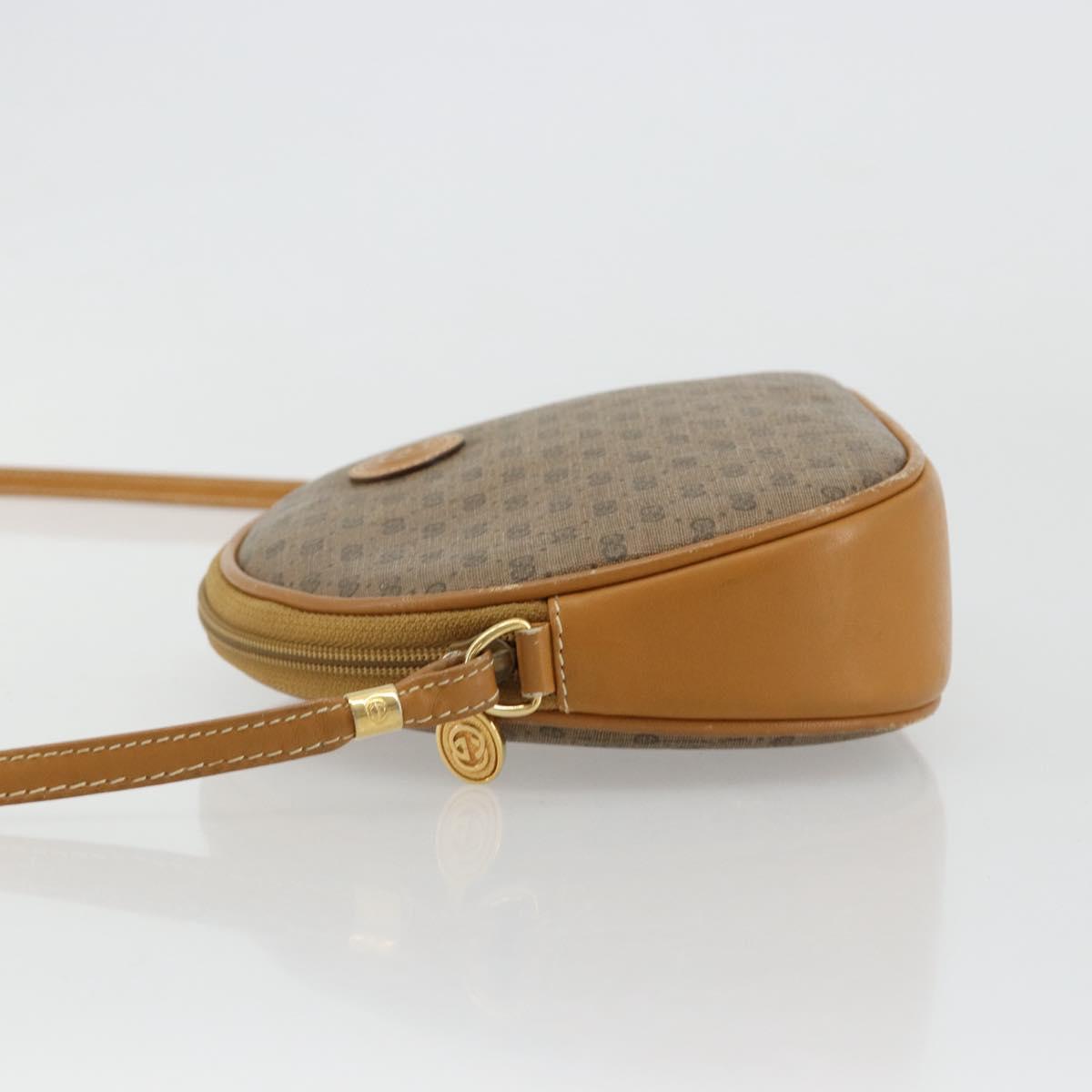 GUCCI Micro GG Supreme Shoulder Bag PVC Beige Gold Auth BA13164