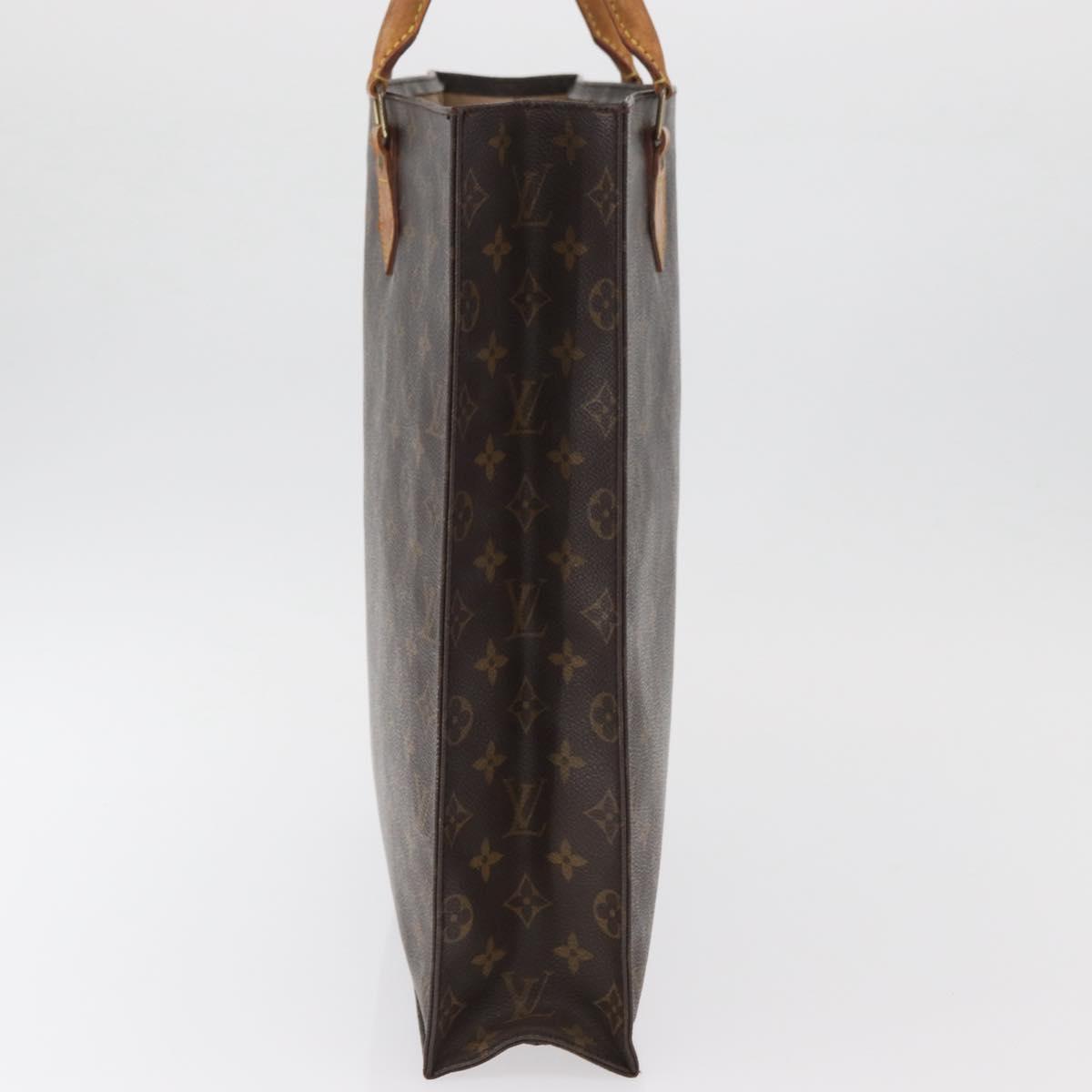LOUIS VUITTON Monogram Sac Plat Hand Bag M51140 LV Auth BA13167