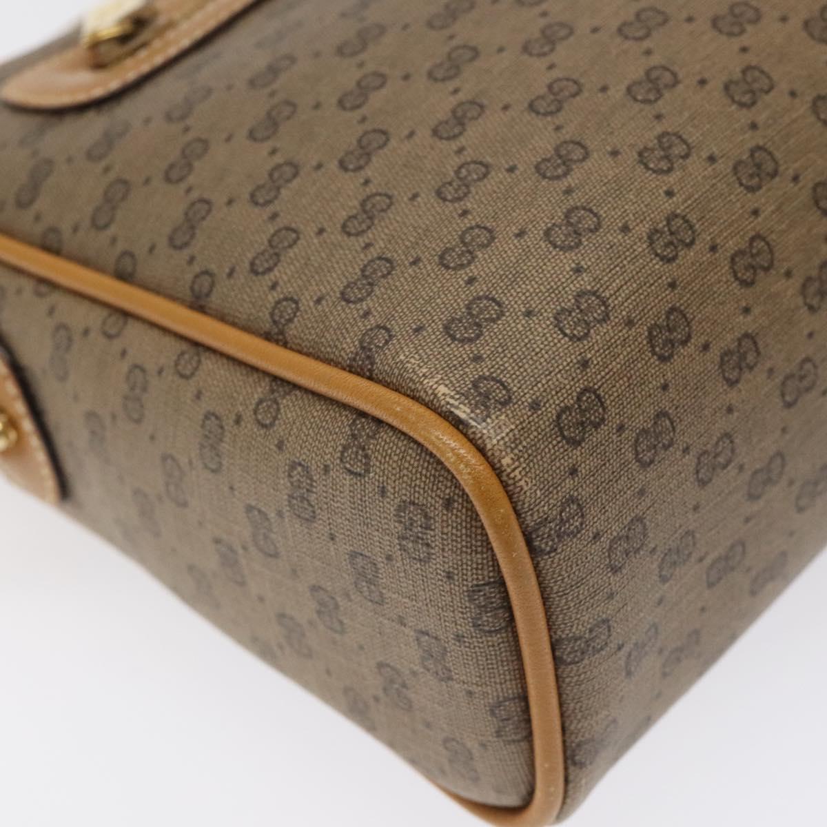 GUCCI Micro GG Supreme Shoulder Bag PVC Beige Gold 007 113 0014 Auth BA1317
