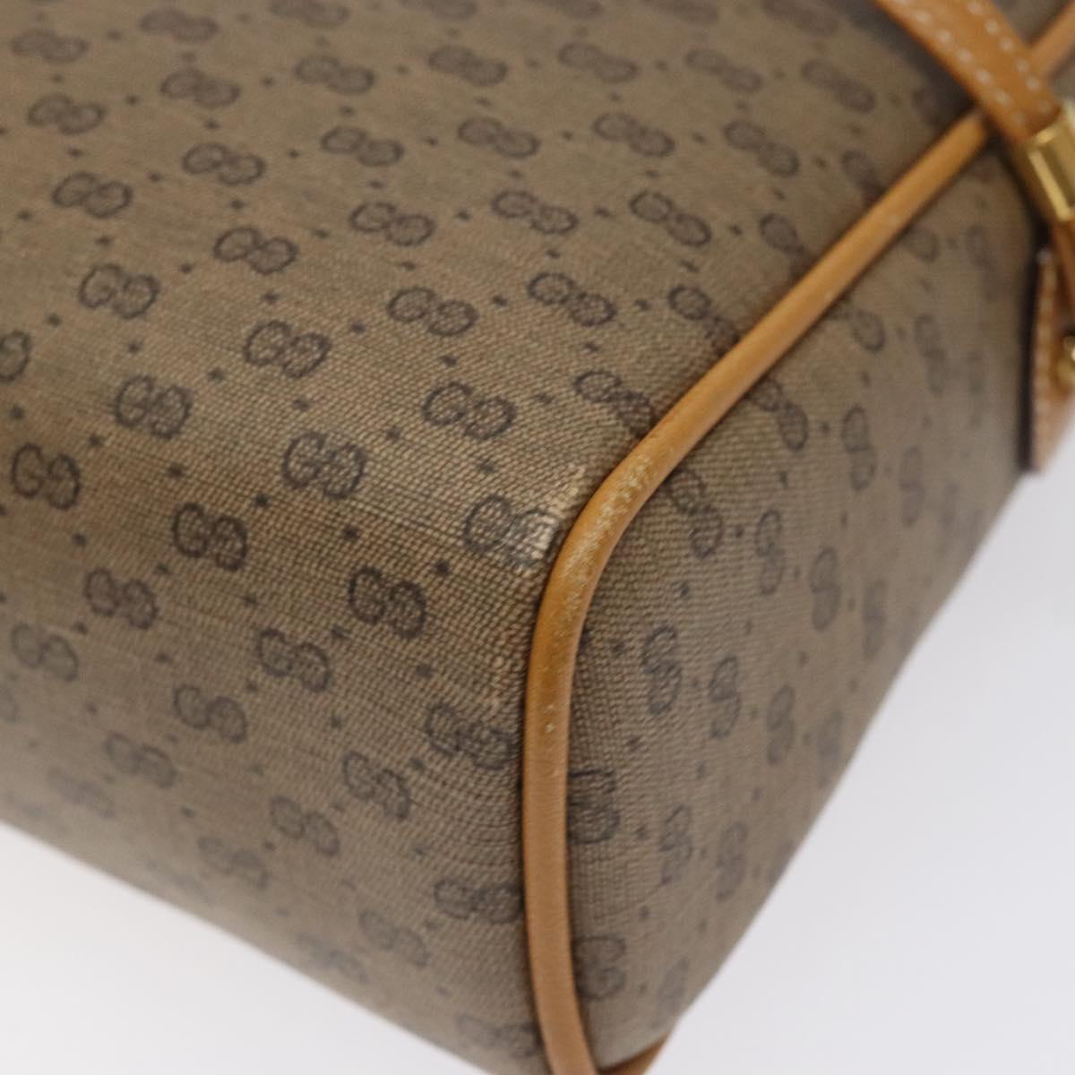 GUCCI Micro GG Supreme Shoulder Bag PVC Beige Gold 007 113 0014 Auth BA1317