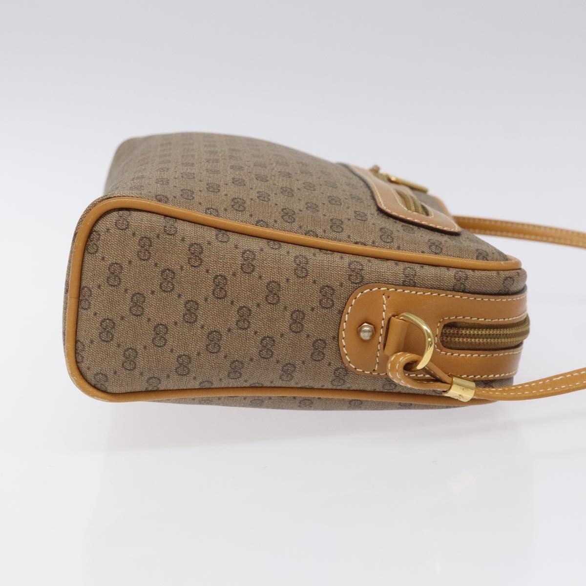 GUCCI Micro GG Supreme Shoulder Bag PVC Beige Gold 007 113 0014 Auth BA1317