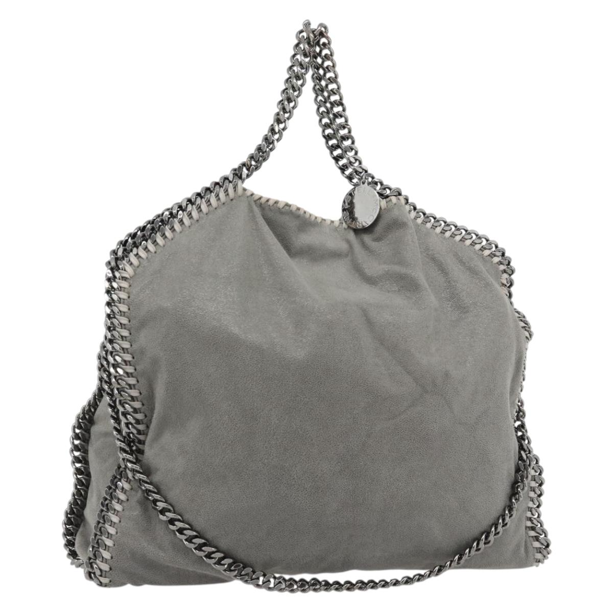 Stella MacCartney Chain Falabella Bag polyester 2way Gray 234387 Auth BA13183