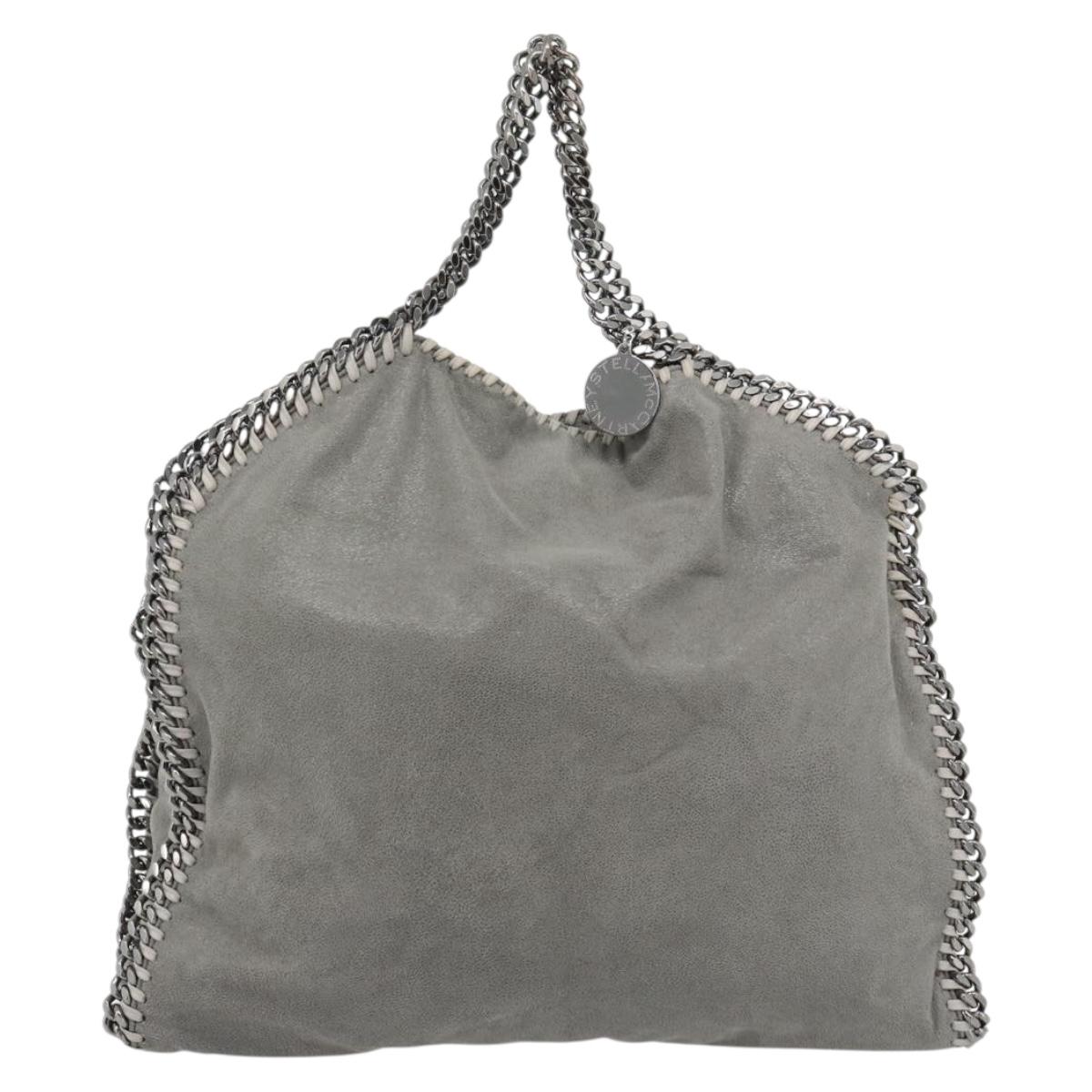 Stella MacCartney Chain Falabella Bag polyester 2way Gray 234387 Auth BA13183
