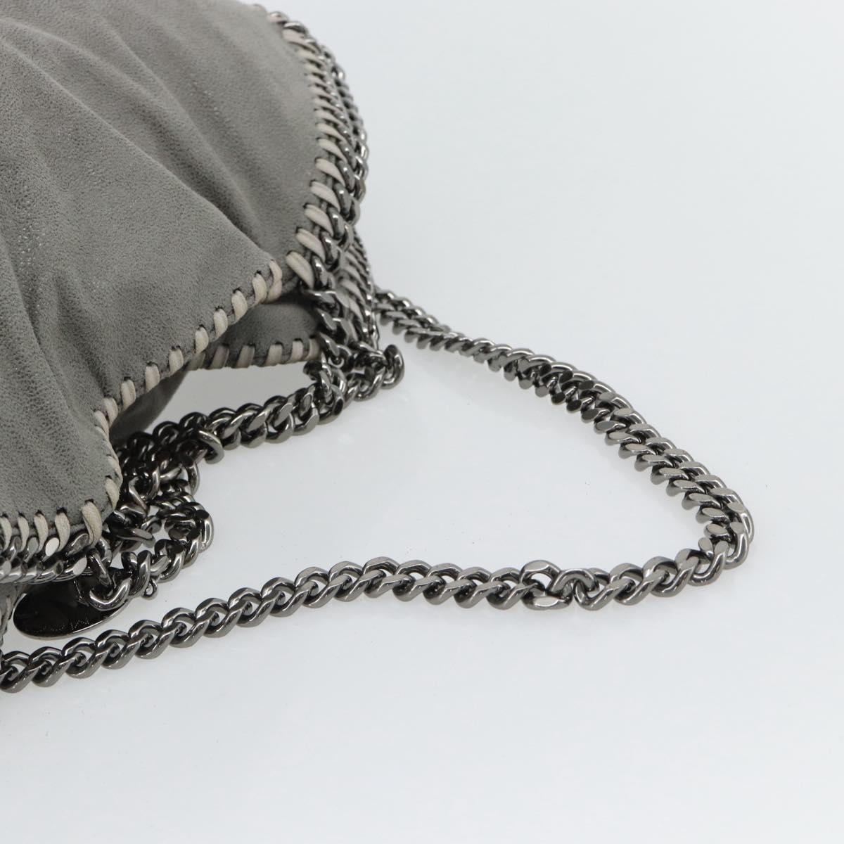 Stella MacCartney Chain Falabella Bag polyester 2way Gray 234387 Auth BA13183