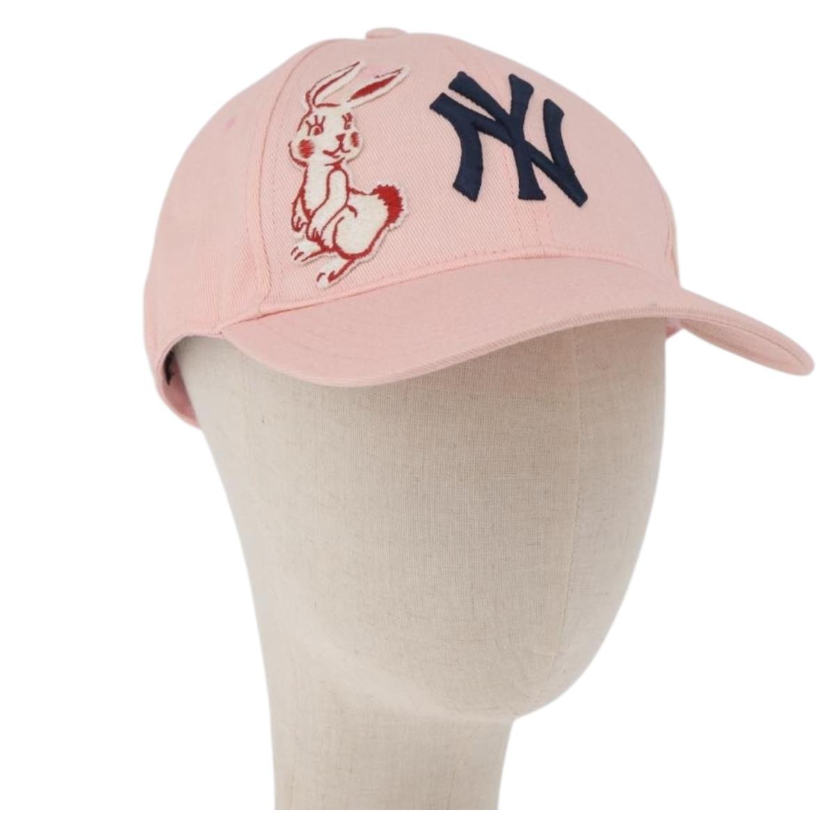 GUCCI Baseball Cap Cotton Pink Auth BA13186A