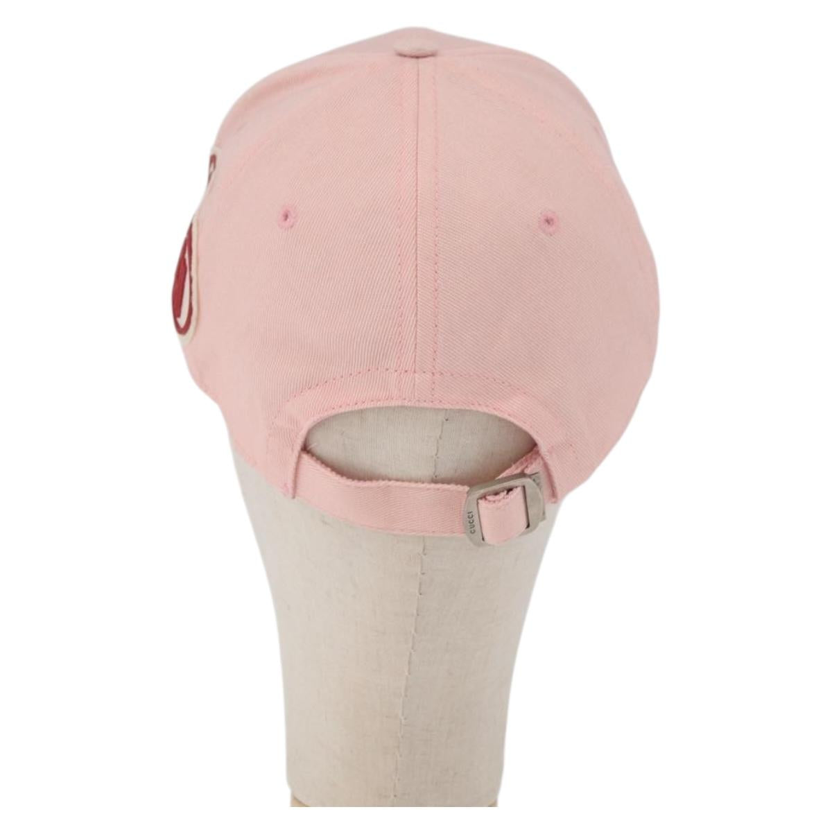 GUCCI Baseball Cap Cotton Pink Auth BA13186A