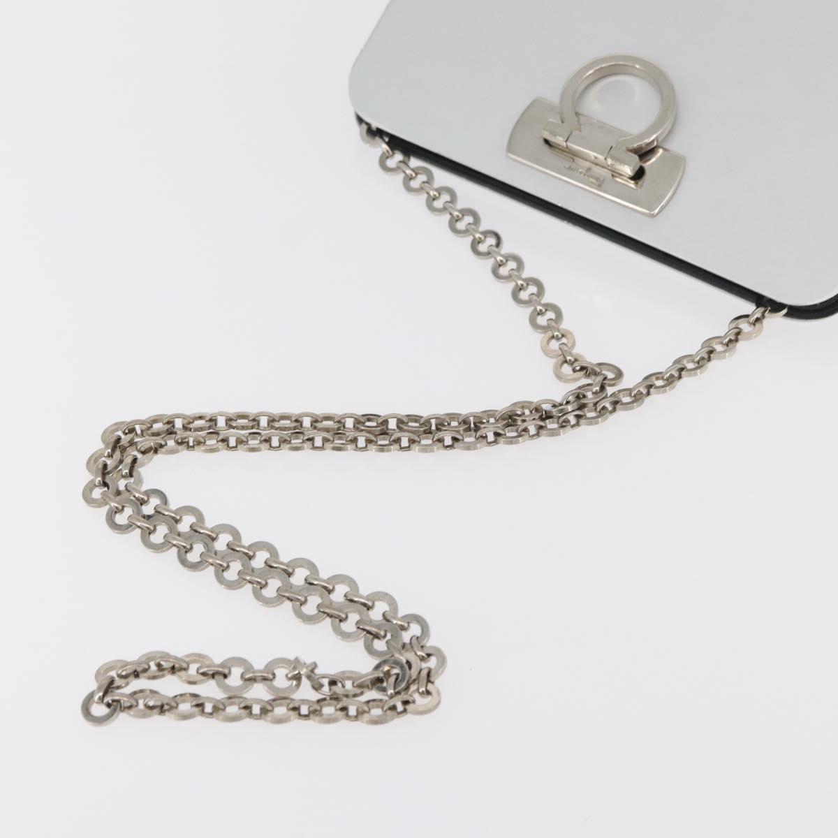 Salvatore Ferragamo Gancini Chain Bag Stainless steel Silver Auth BA13202V