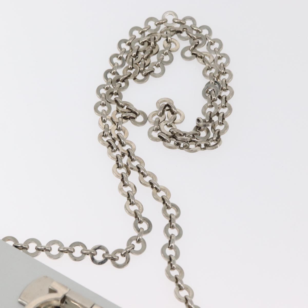 Salvatore Ferragamo Gancini Chain Bag Stainless steel Silver Auth BA13202V
