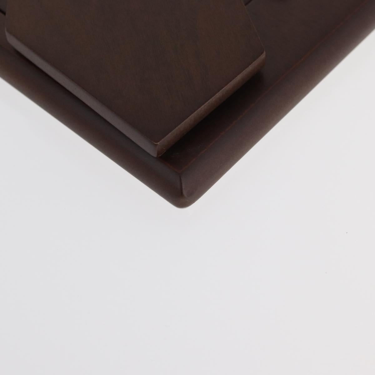 CARTIER Photo Stand Wood Silver Auth BA13210V